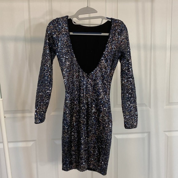 Dress The Population Sequin Dress Womens - Picture 5 of 6